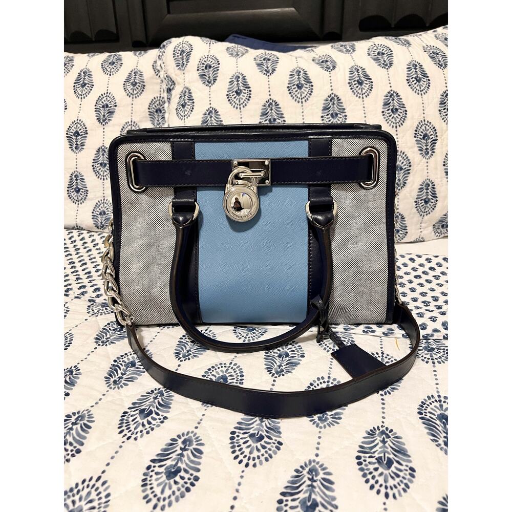 Michael Kors Hamilton Striped Satchel